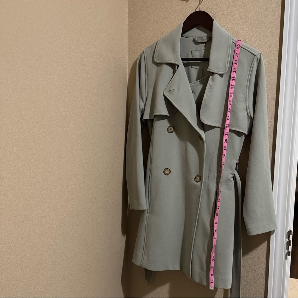 Abercrombie & Fitch Gray Trench Coat - Picture 3 of 4